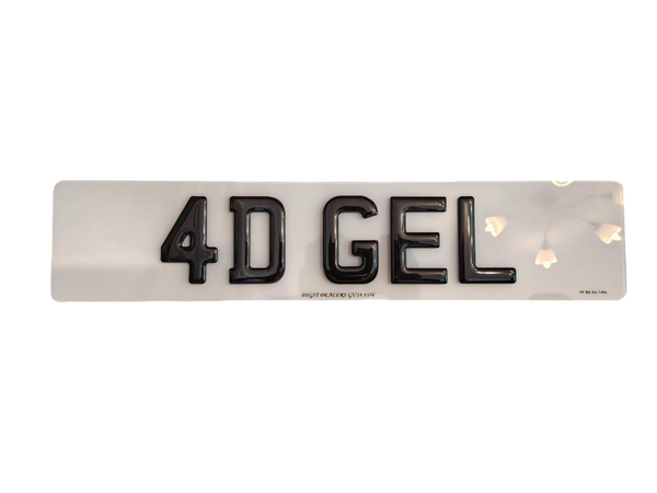 4D Gel Road Road Legal Number Plate