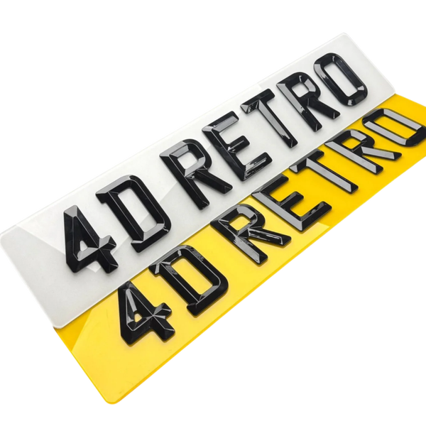 4D Retro Diamond Bevelled Road Legal Plate