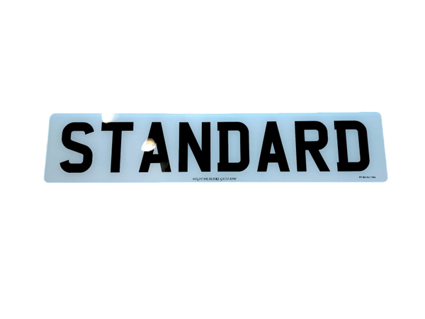 Standard 2D Road Legal Number Plate