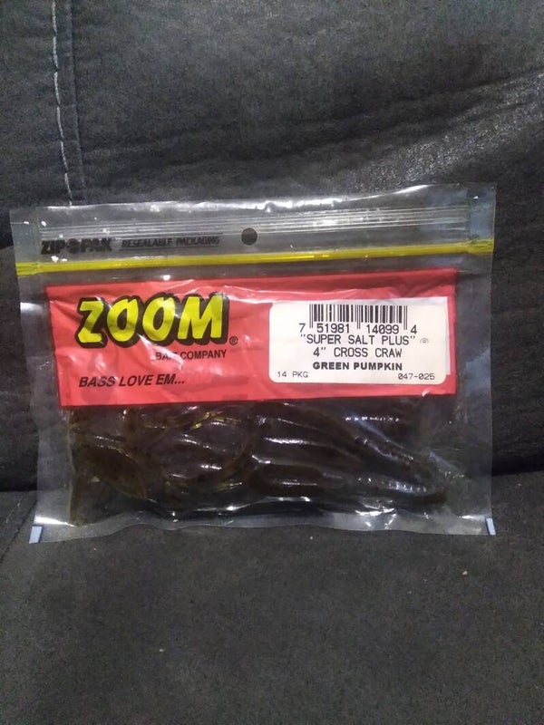 Zoom 4" cross craw green pumpkin