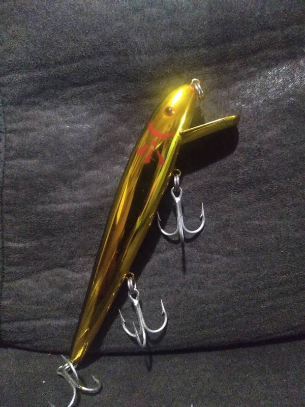 6 inch gold cotton cordel musky lure