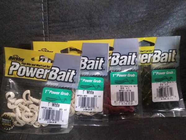 4 pcks powerbait 1" power grubs