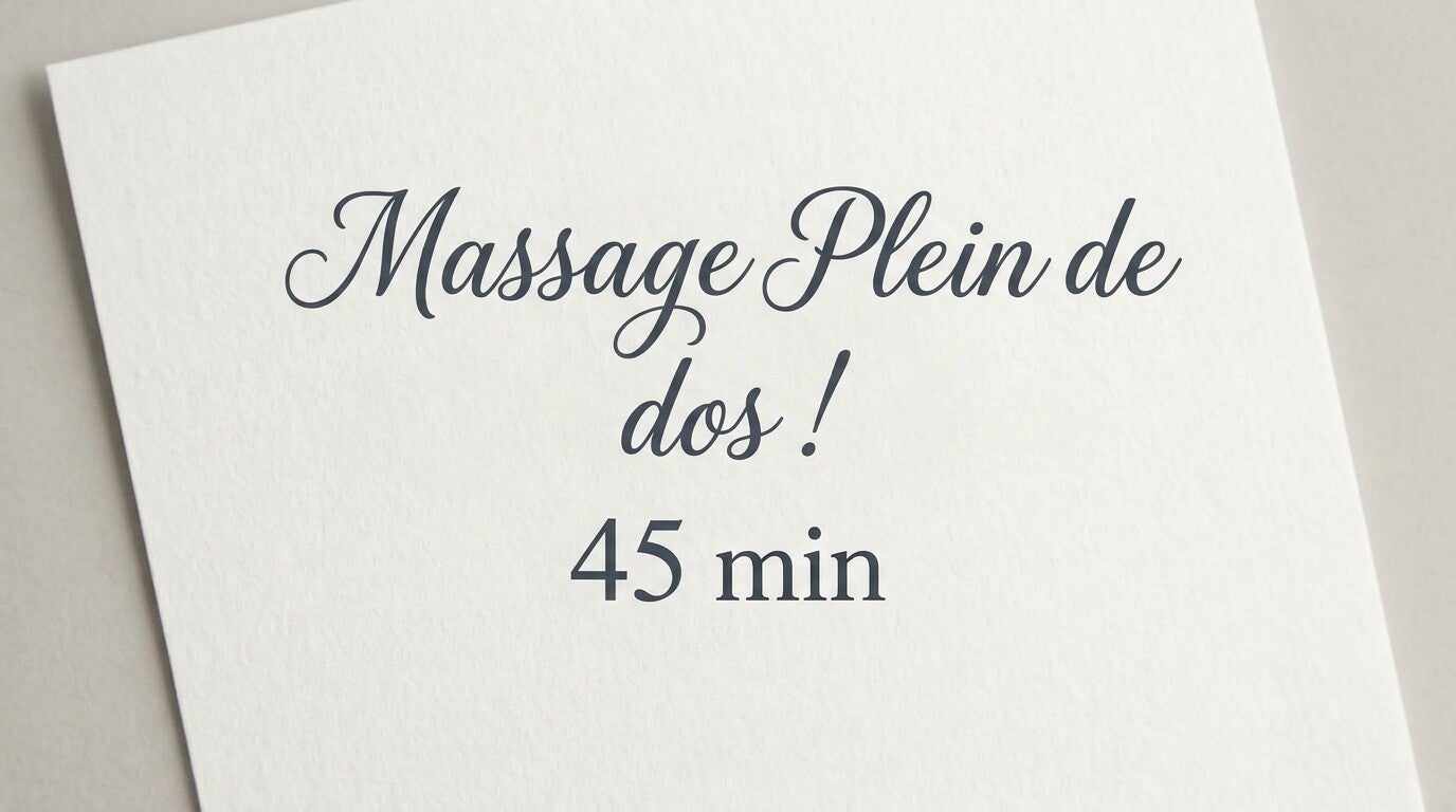 Massage Plein le Dos ! 45 min