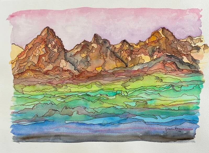 Mountains at Noon  12 x 16  $190