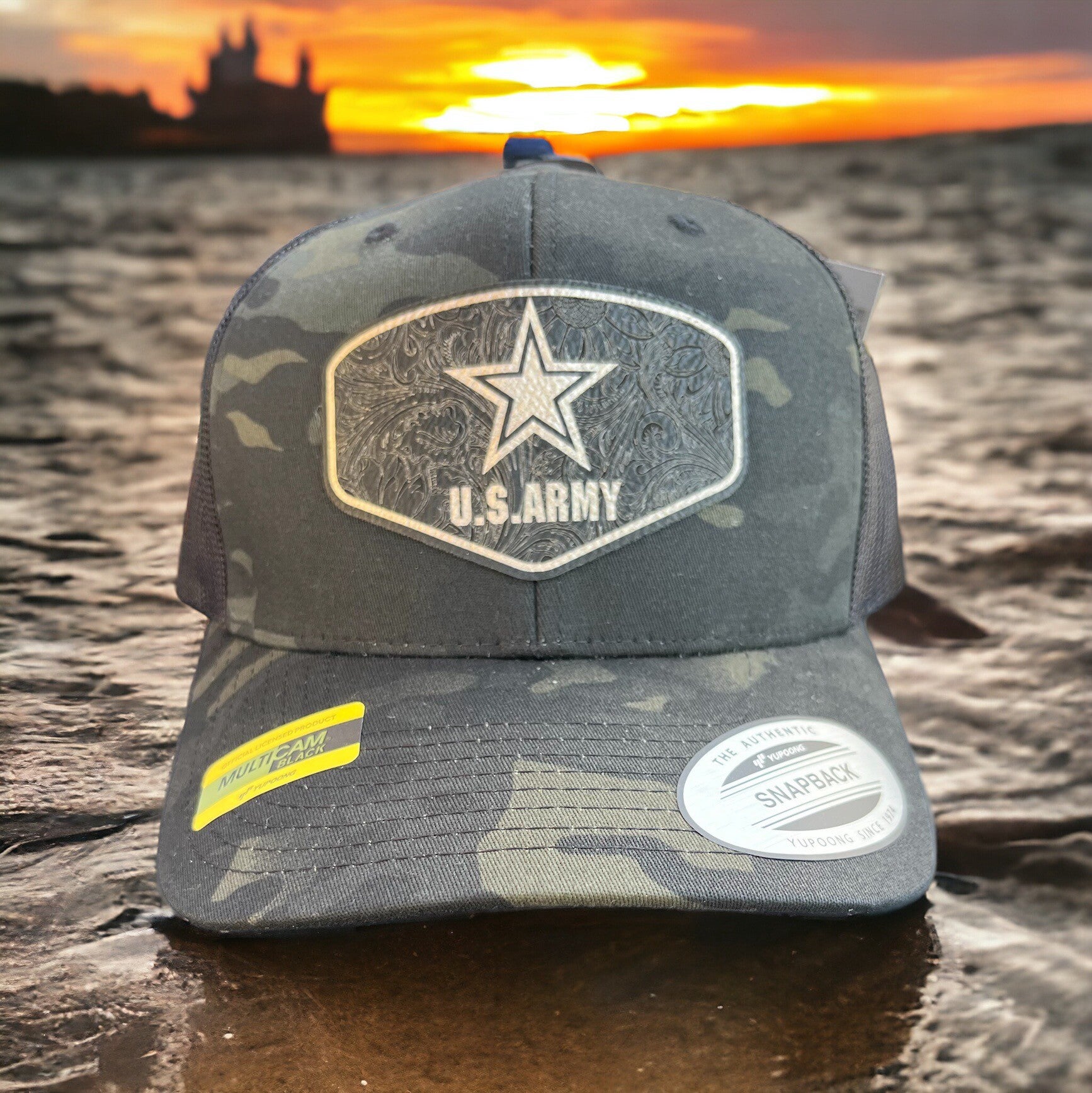 Black Camo Army Hat