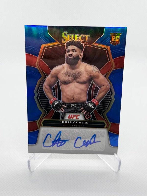 2023 Select UFC Chris Curtis Rookie Signatures Blue Prizms 75/75 #RS-CHT Auto