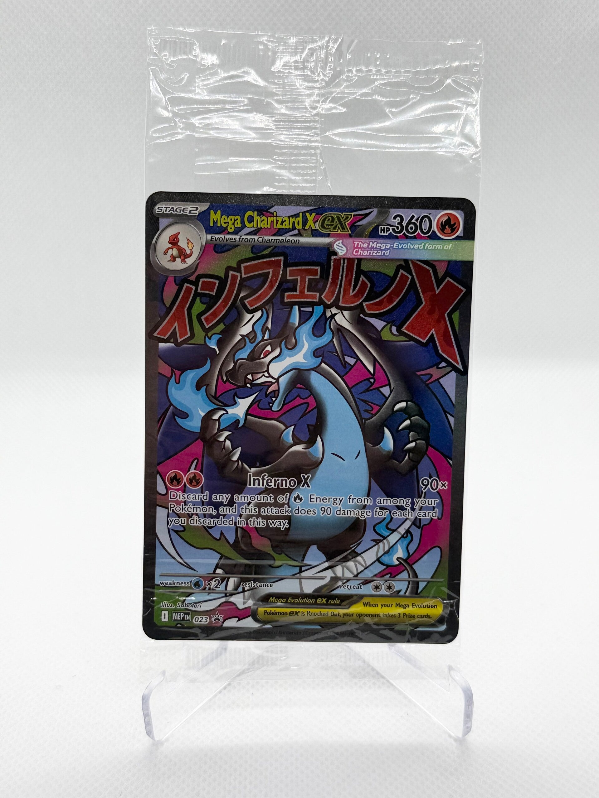 Sealed Mega Charizard X ex #023 Black Star Promo Mega Evolution UPC Promo