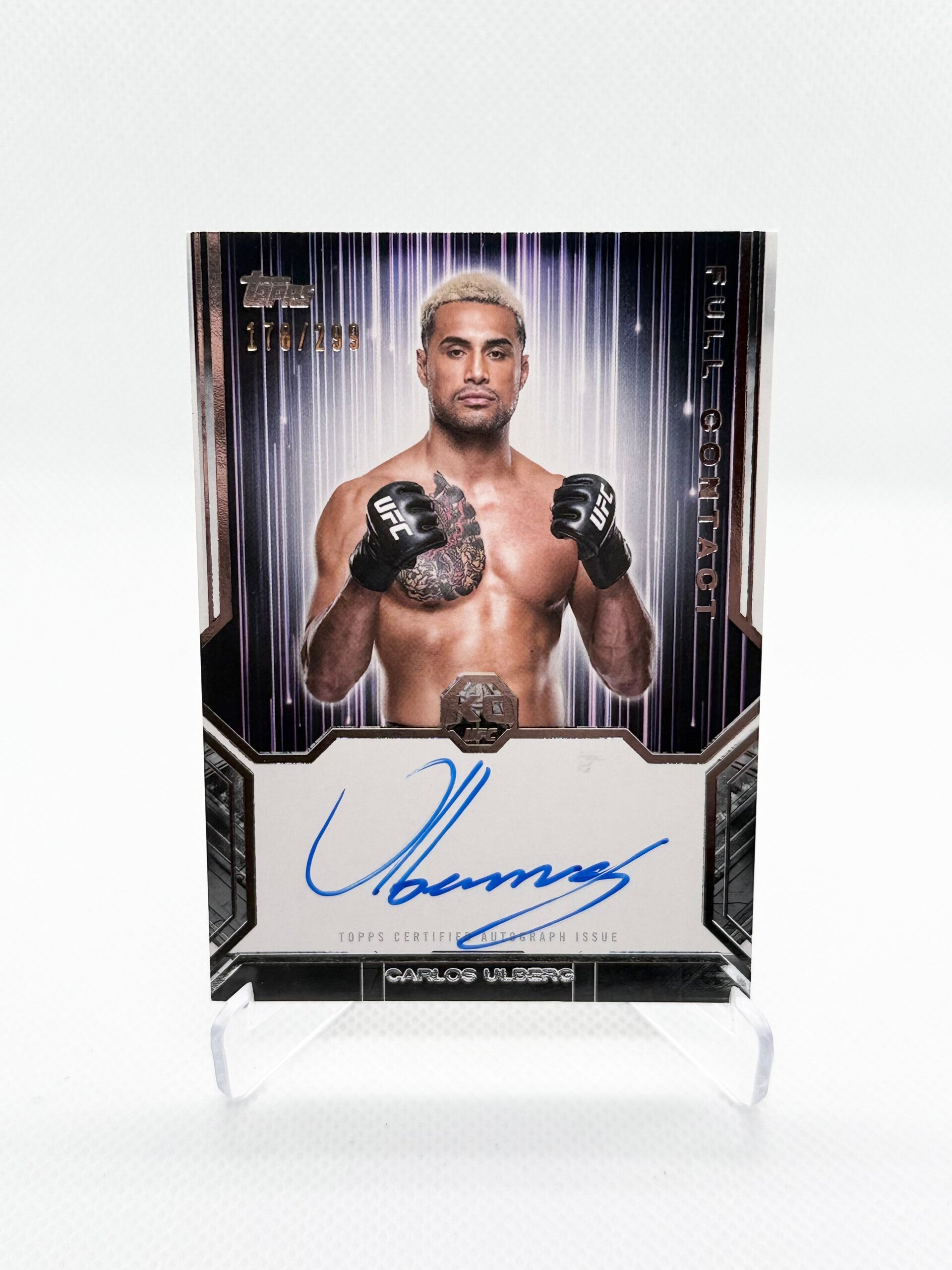 CARLOS ULBERG Autograph 2025 TOPPS KNOCKOUT UFC FULL CONTACT #FC-CU AUTO 178/299