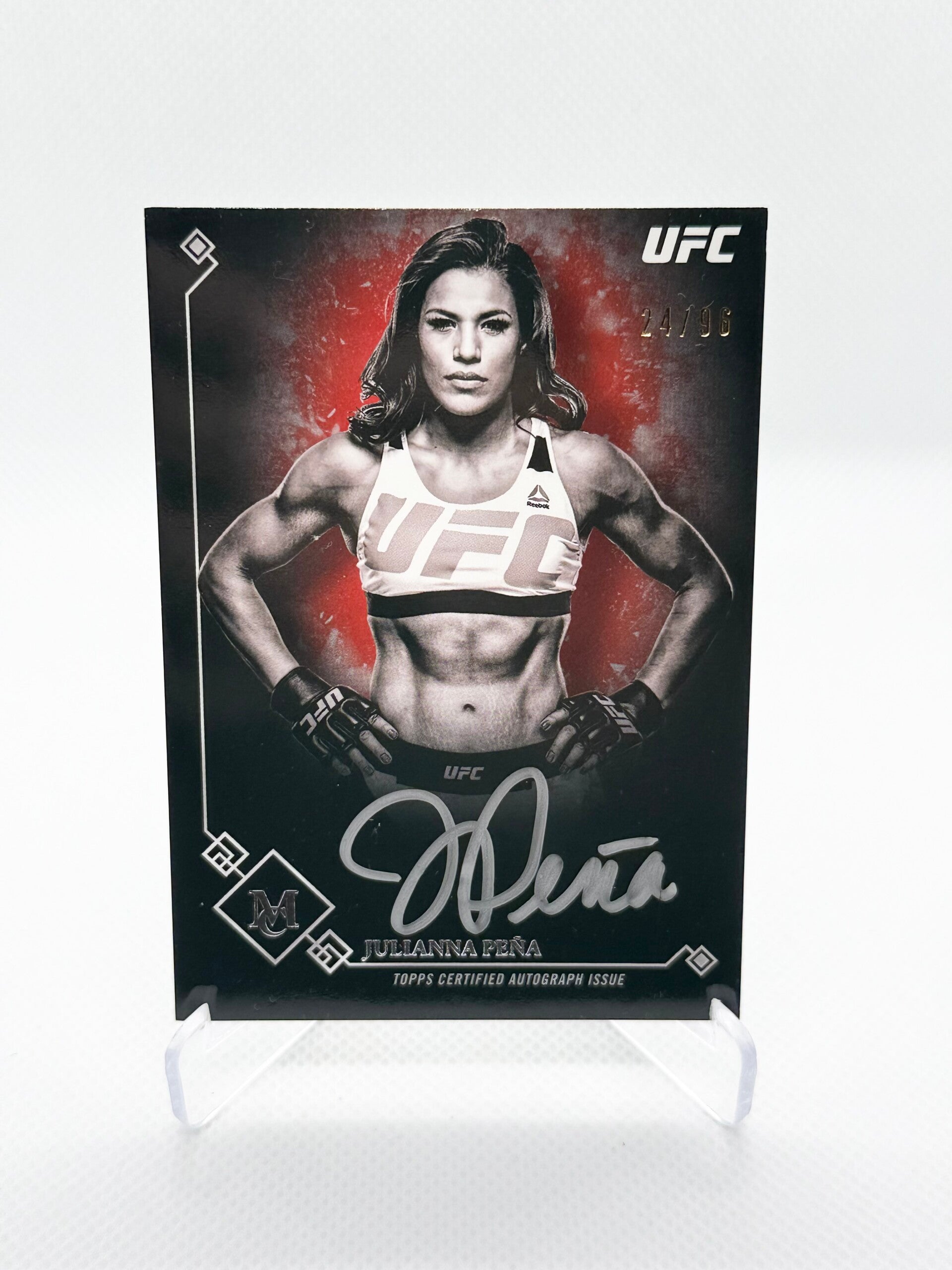 2017 Topps Museum Collection Julianna Pena 24/96 Autographed Card UFC