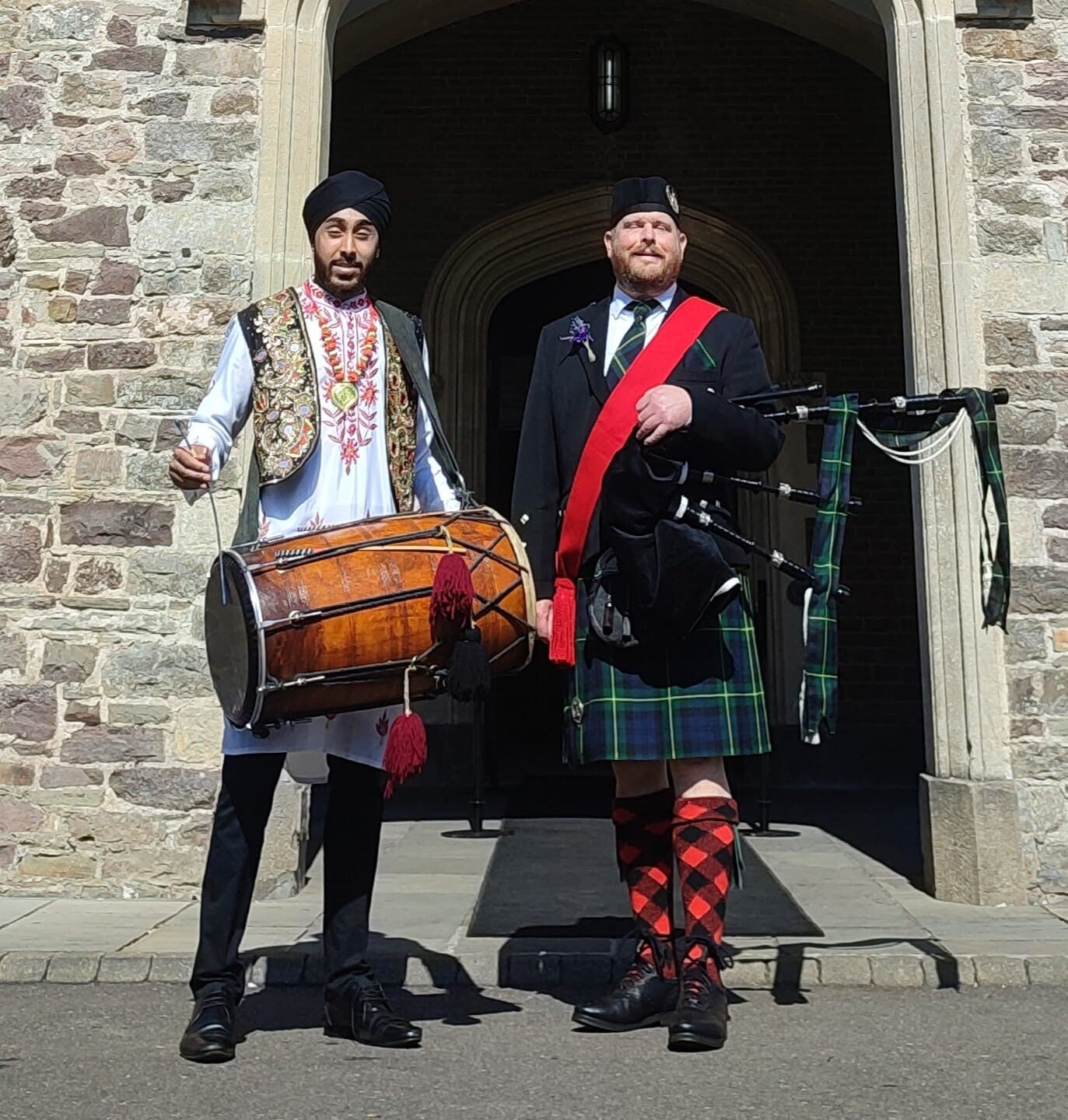 Highland bagpiper for hire in Cardiff