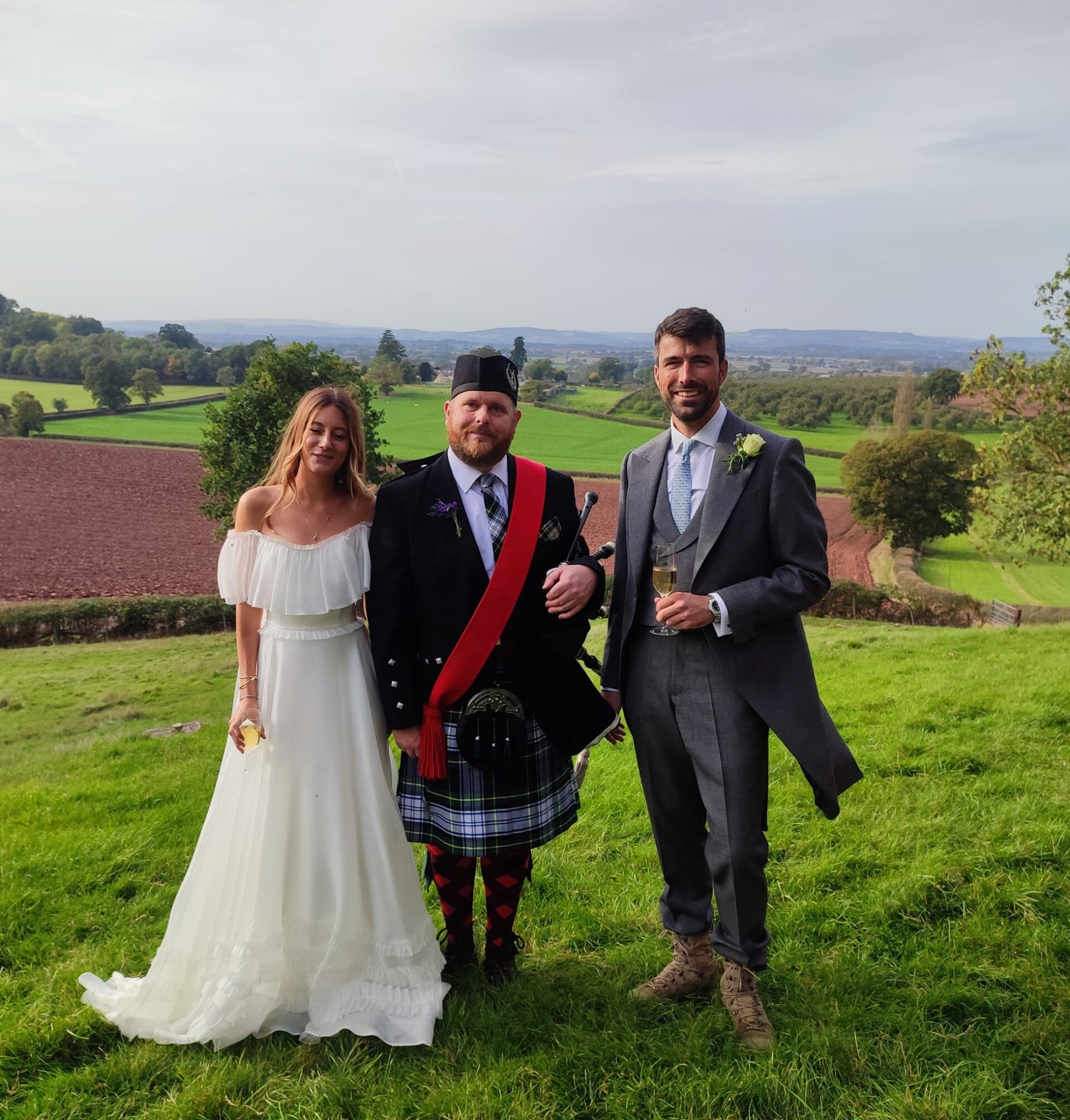 wedding piper for hire in Shropshire
