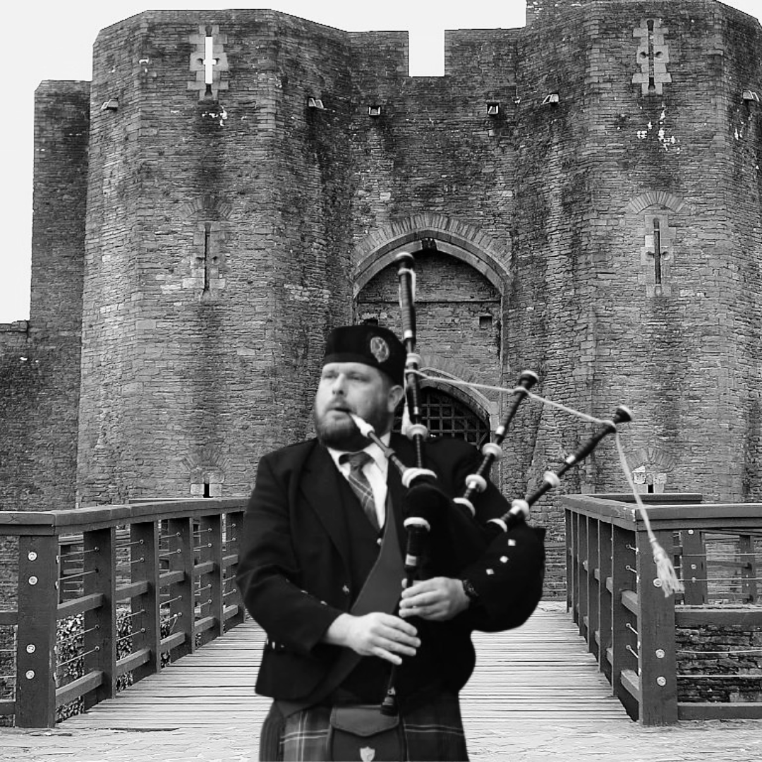 Bagpiper for hire in Caerphilly South Wales