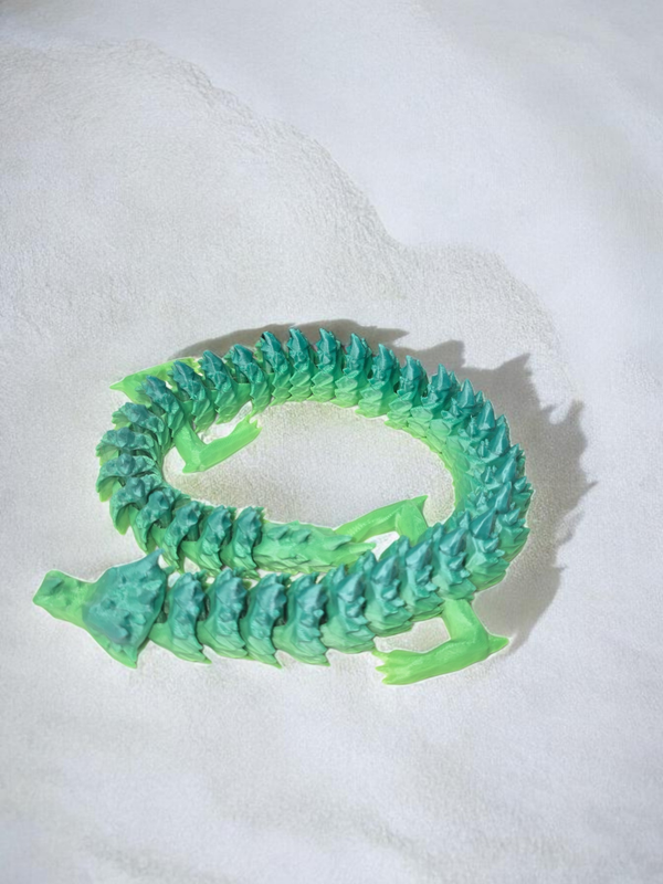 3D 2 Tone Green Dragon