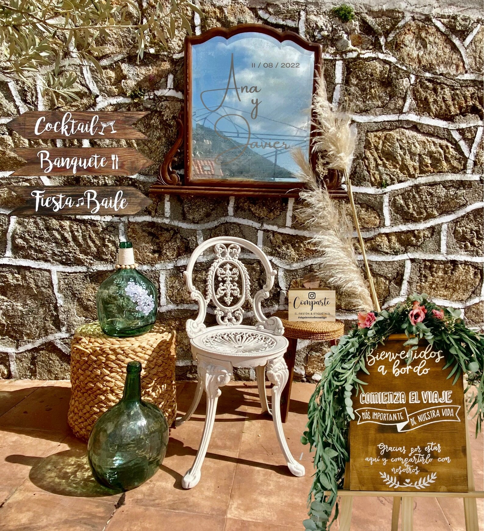 Córner Bienvenida Shabby Chic