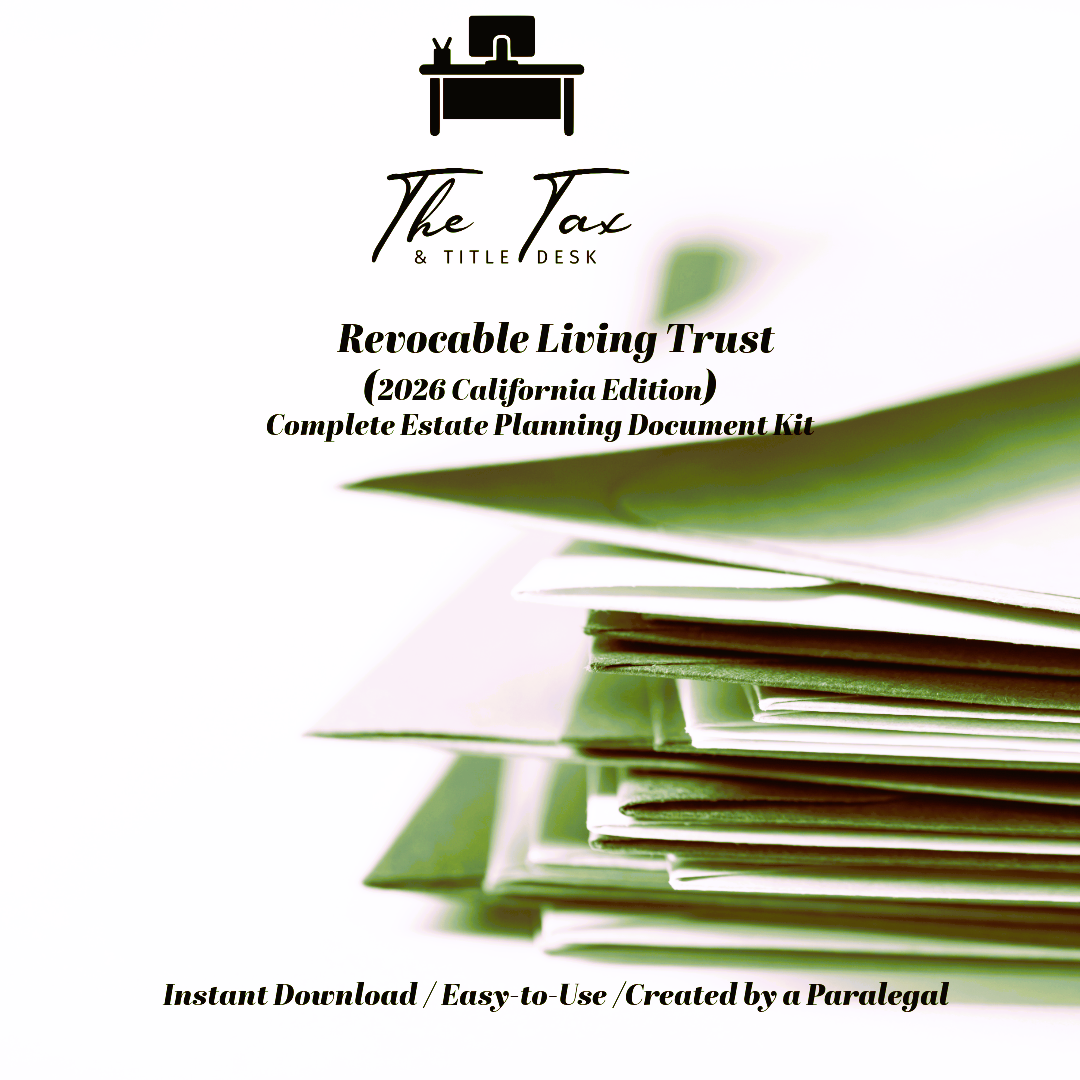 Revocable Living Trust California Edition