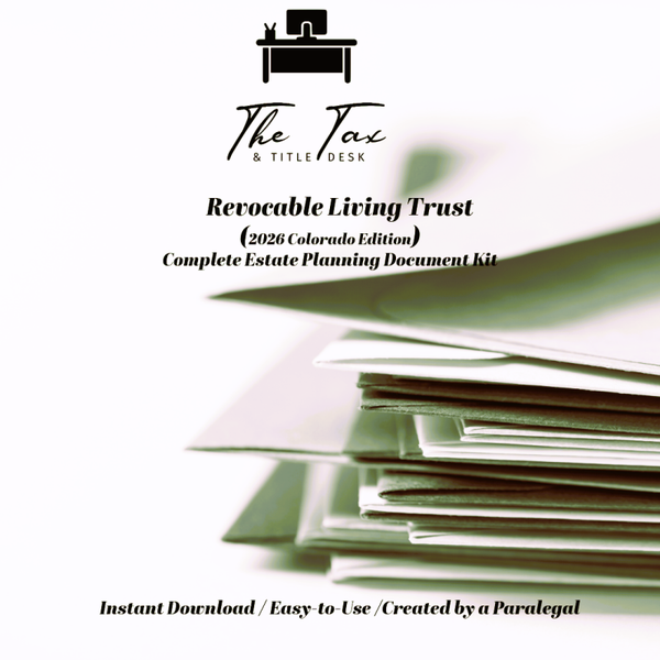 Revocable Living Trust Colorado Edition