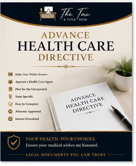 Wyoming Advance Health Care Directive and Power of Attorney for Health Care Medical Decision-Making and Advance Care Planning