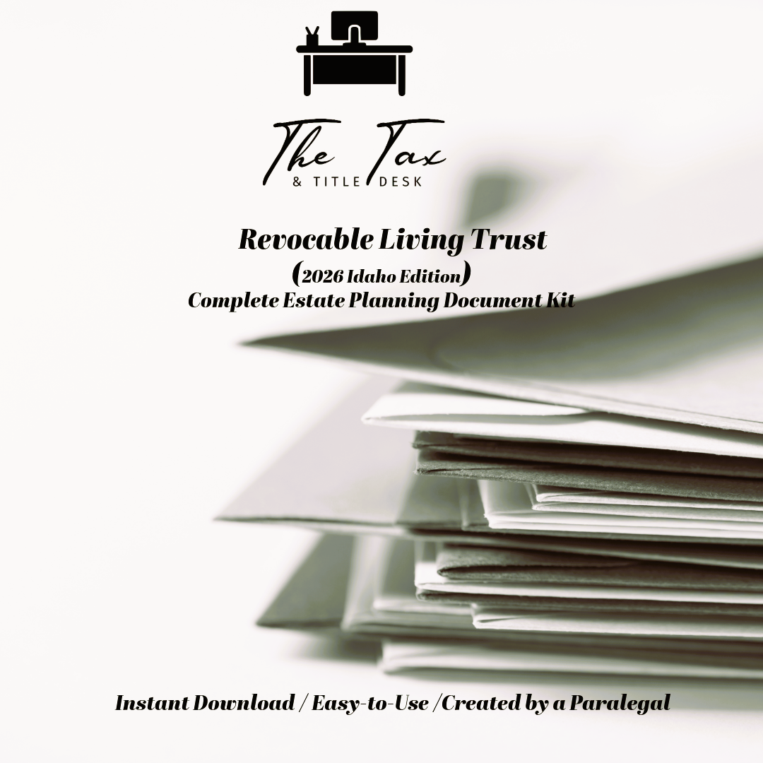 Revocable Living Trust Idaho Edition