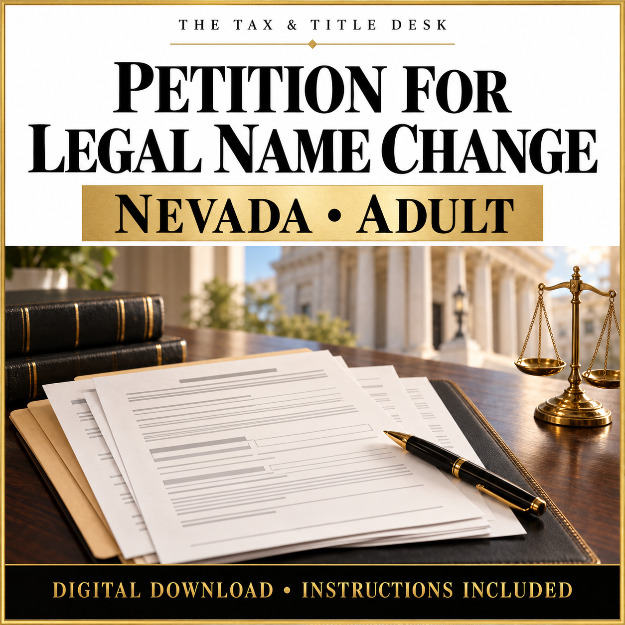 Nevada Adult Legal Name Change Kit