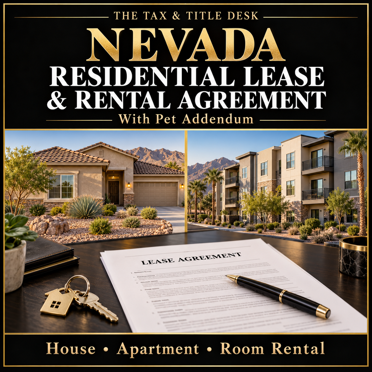 Nevada Residential Lease & Rental Agreement with Pet Addendum