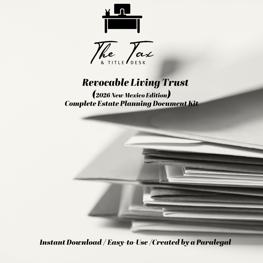 Revocable Living Trust New Mexico Edition