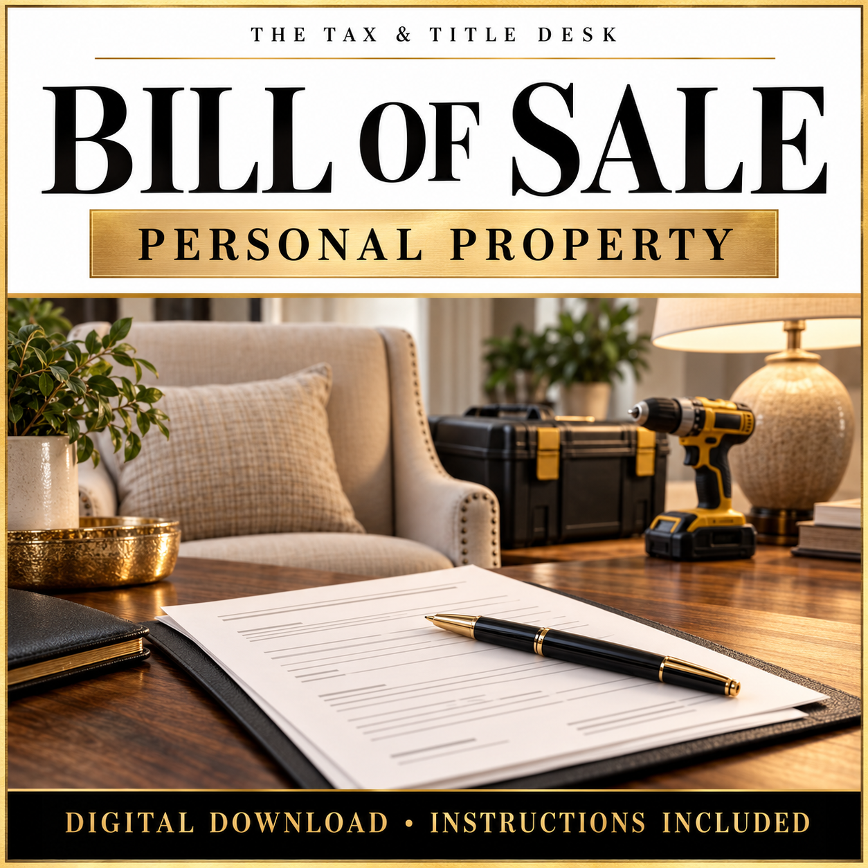 Personal Property Bill of Sale — Private Sale Template