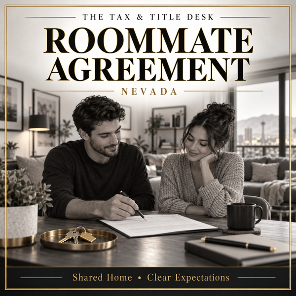 Nevada Roommate Agreement — Instructions Included