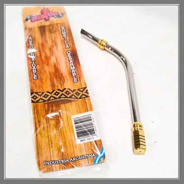 119-1072 BOMBILLA ACERO INOX.QUIRURGICO C/DIFUSOR D CALOR(VIROLA BRONCE)COCO EXAG.D BRONCE 18CM