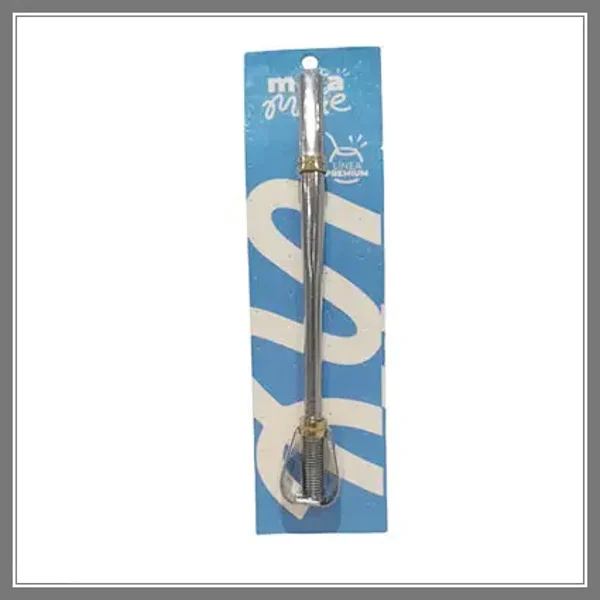 516-2207 BOMBILLA DE ACERO INOXIDABLE CON ESTRIBO/RESORTE ACERO INOX.17CM