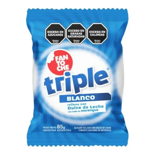 Alfajor Fantoche Triple Merengue 85gr x12u