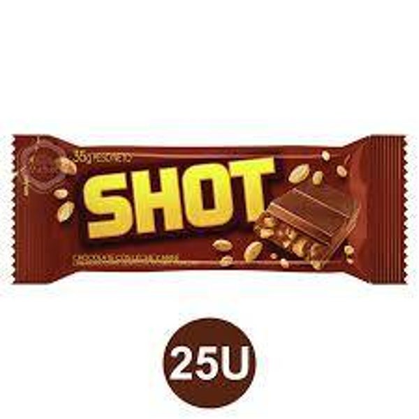 Chocolate Shot con maní 35gr. x 25u