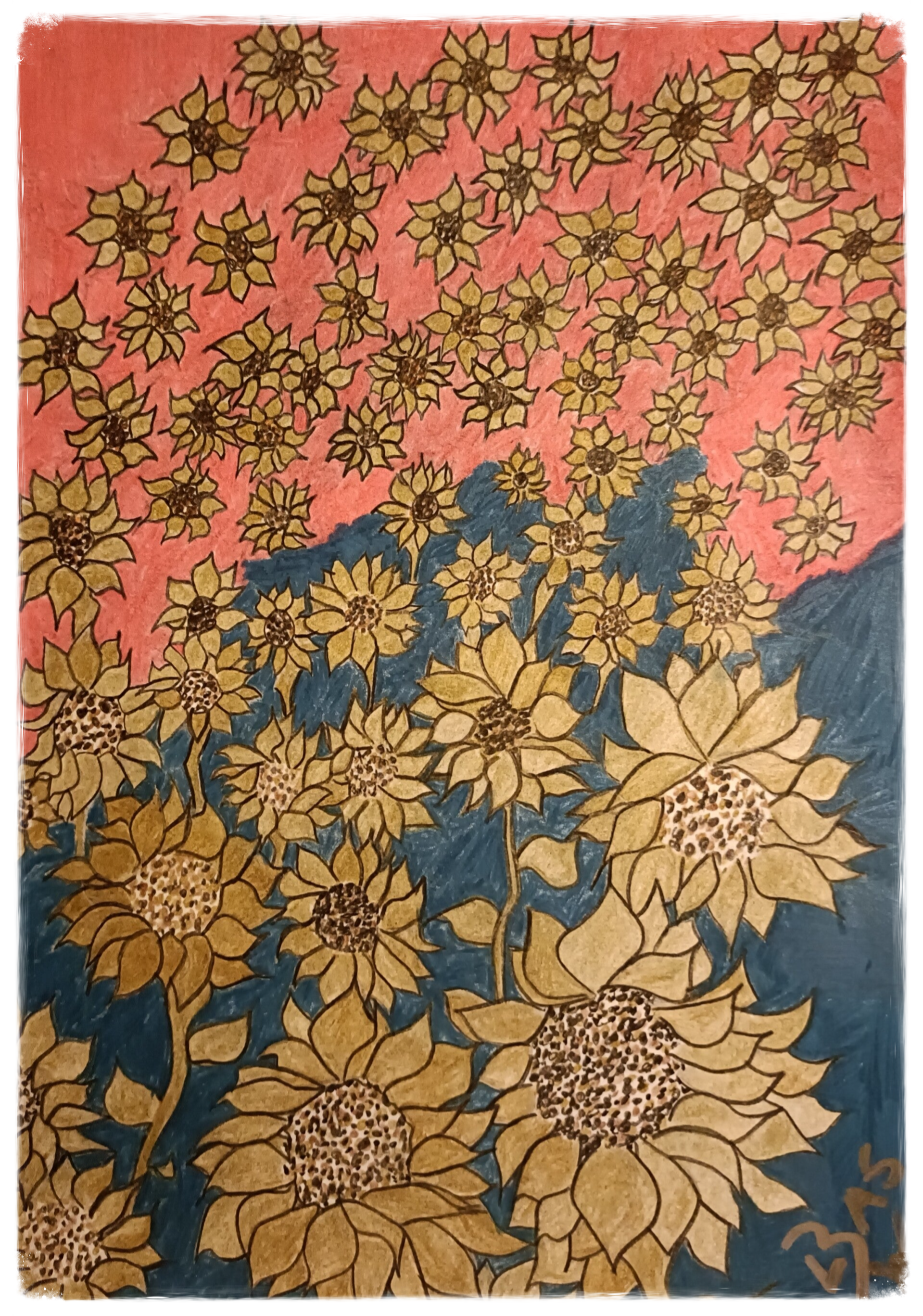 Pink, blue and gold!