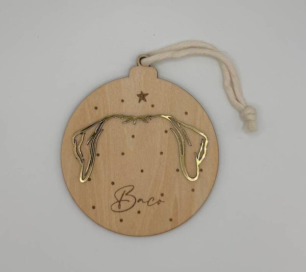 Boule petit pois de noël chien