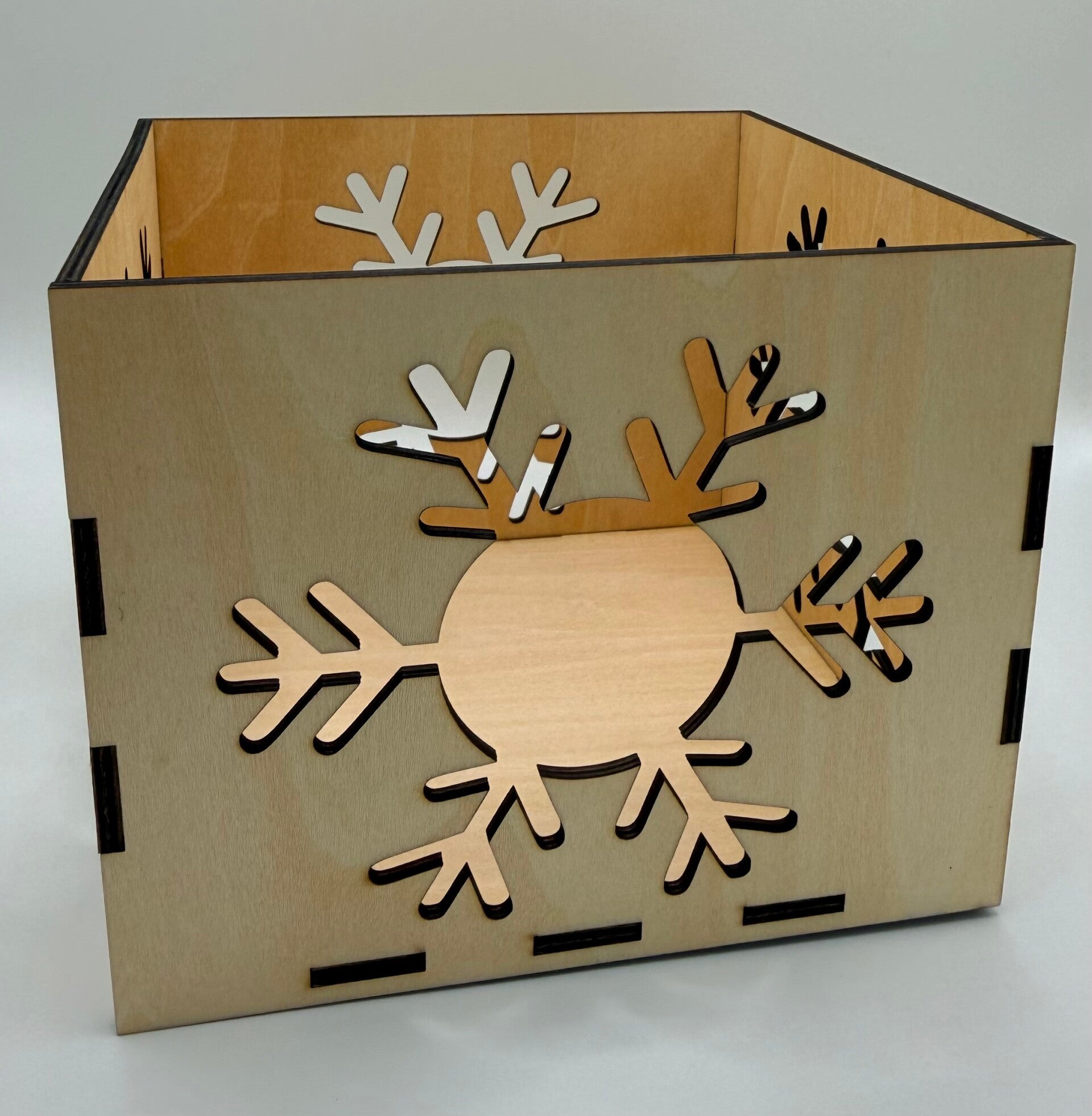 Boite à foin de noël flocon