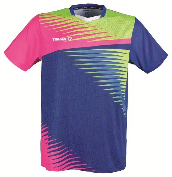 TIBHAR Shirt Azur - pink/blau/gelb