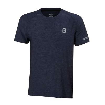 ANDRO T-Shirt Melange Alpha - dunkelblau