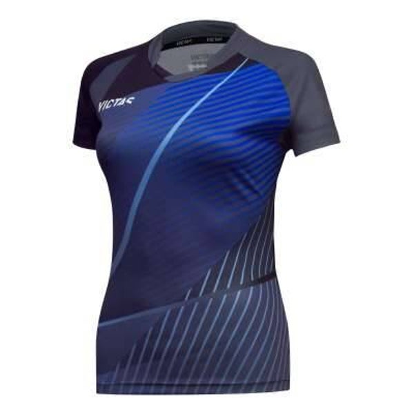 VICTAS Ladyshirt 237 - sw/blau/grau
