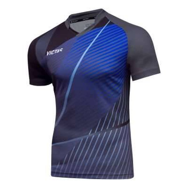 VICTAS Shirt 236 - sw/blau/grau