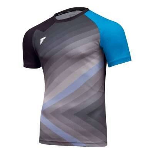 VICTAS Shirt 238 - sw/grau/cyan