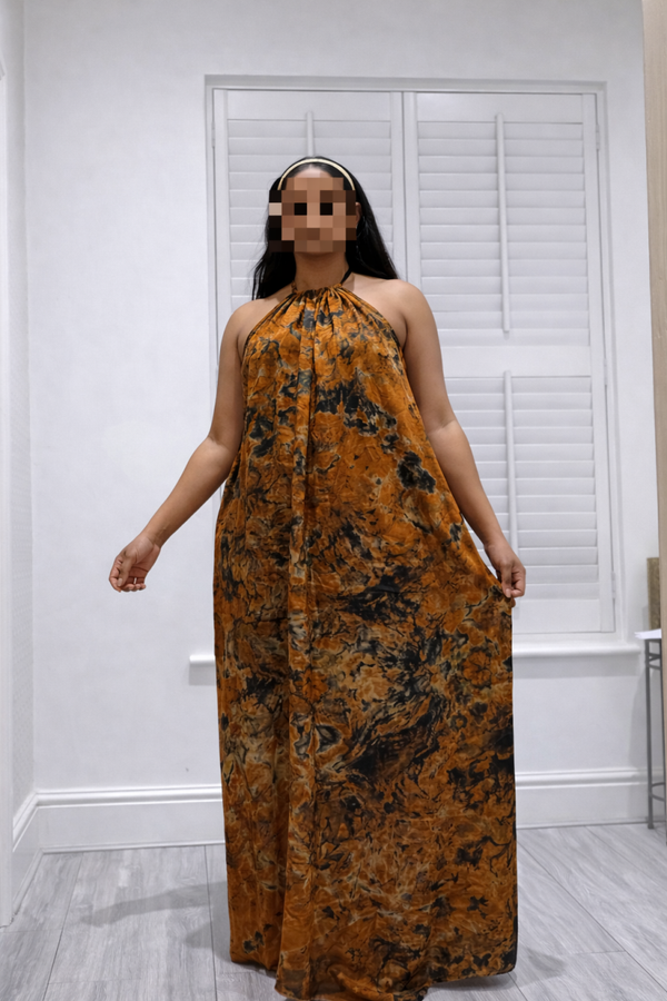 Marble Backless Summer Dress | Derac