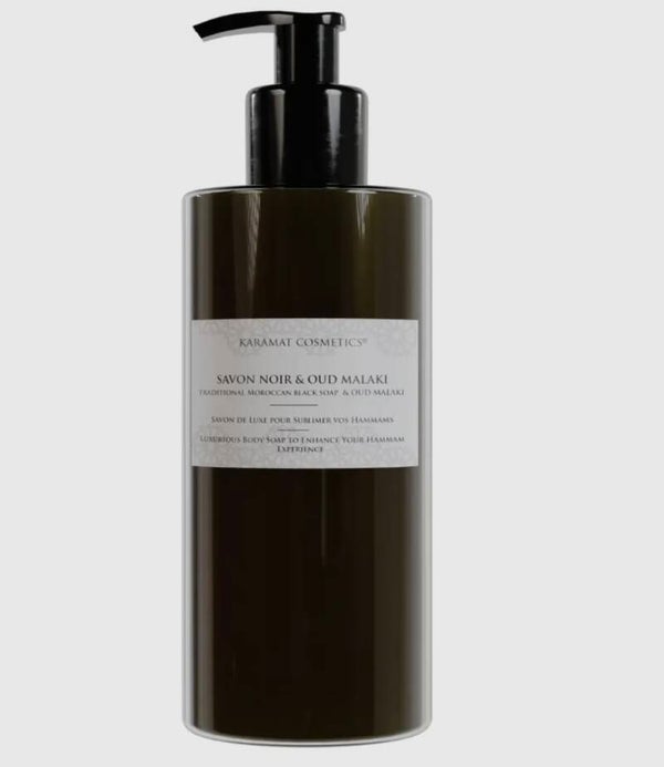 Savon noir liquide parfumé à l’oud malaki