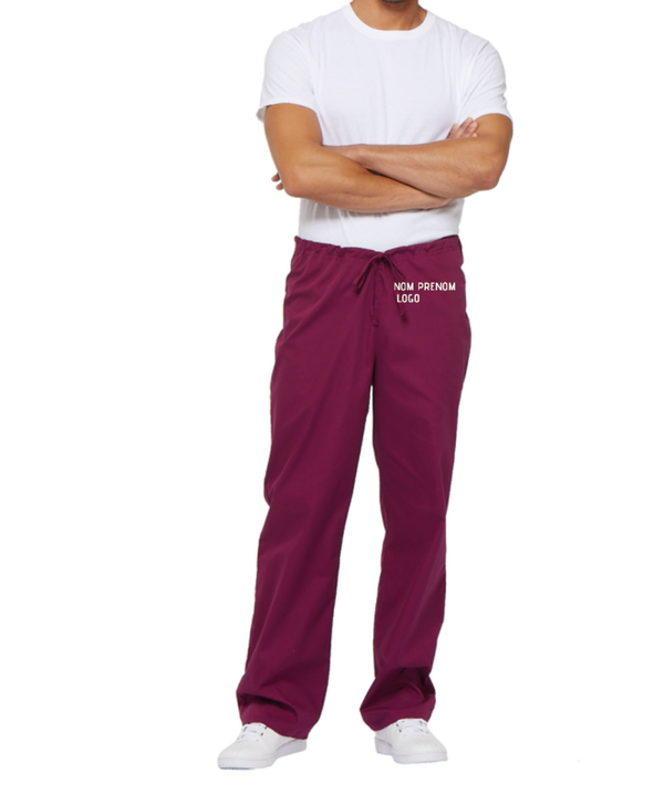 Pantalon à cordon de serrage à taille standard unisexe