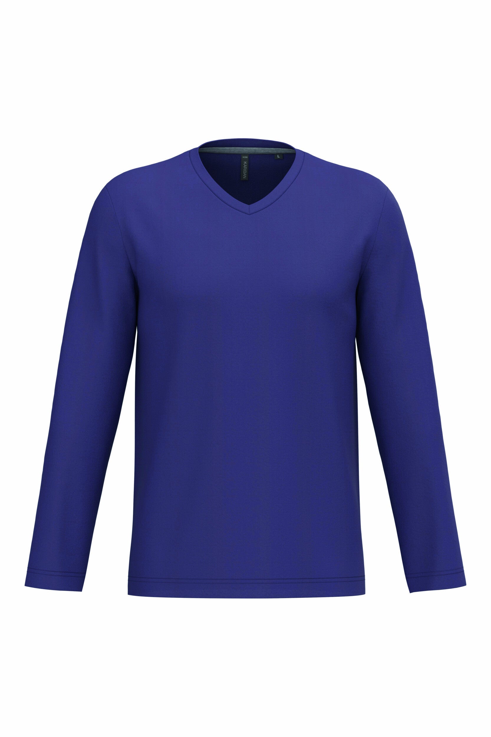 T-shirt col V manches longues homme