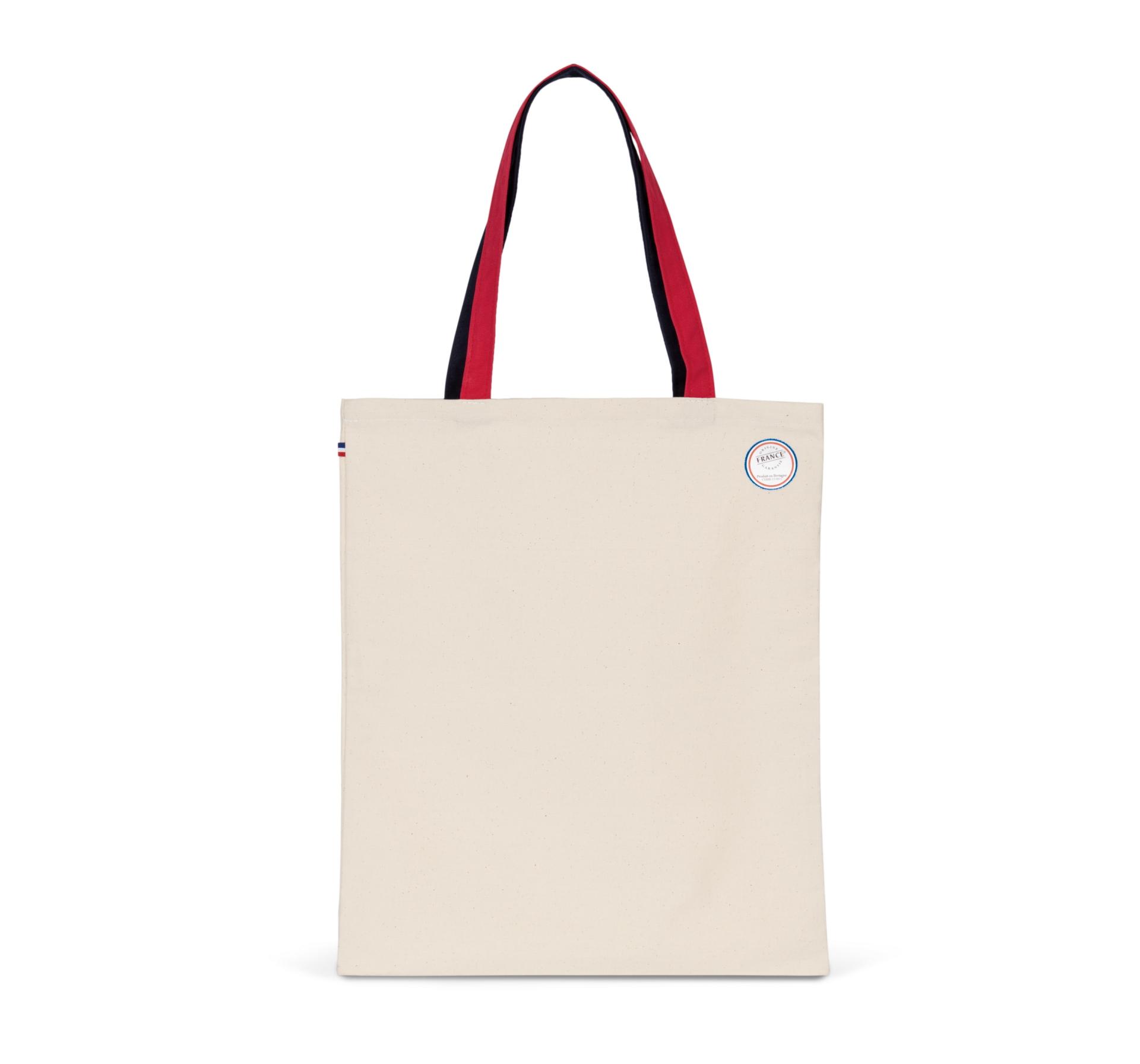 Sac de shopping tricolore (bleu,blanc,rouge) personnalisation inclut fabrication en france