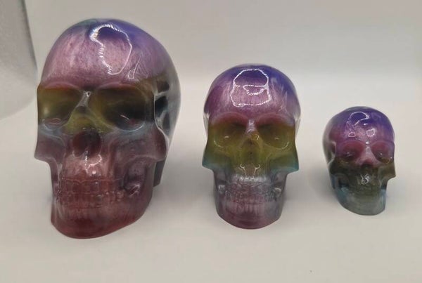 Skulls - 3 set- multi colored