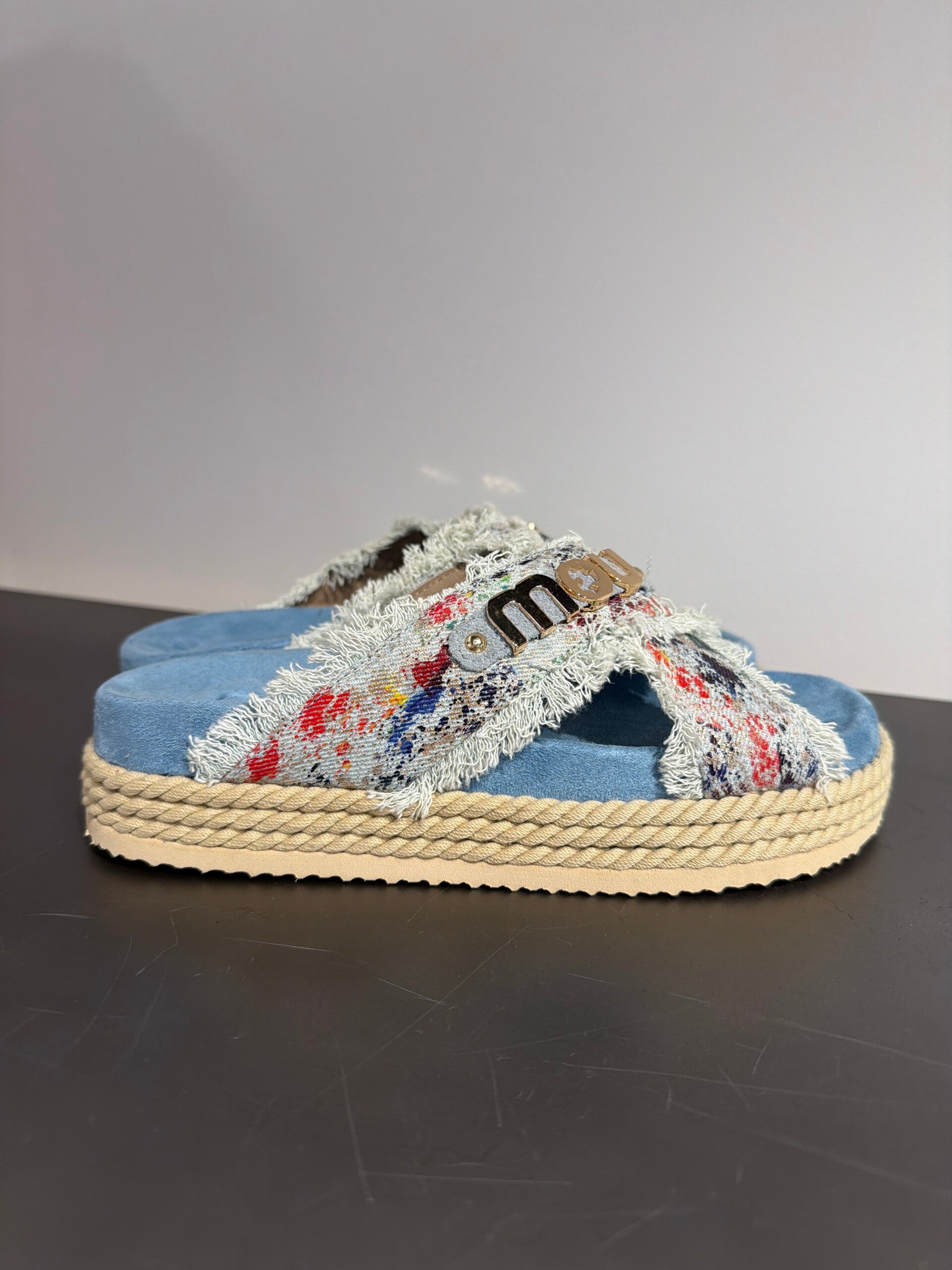 Sandalia Criss-cross Denim Mou