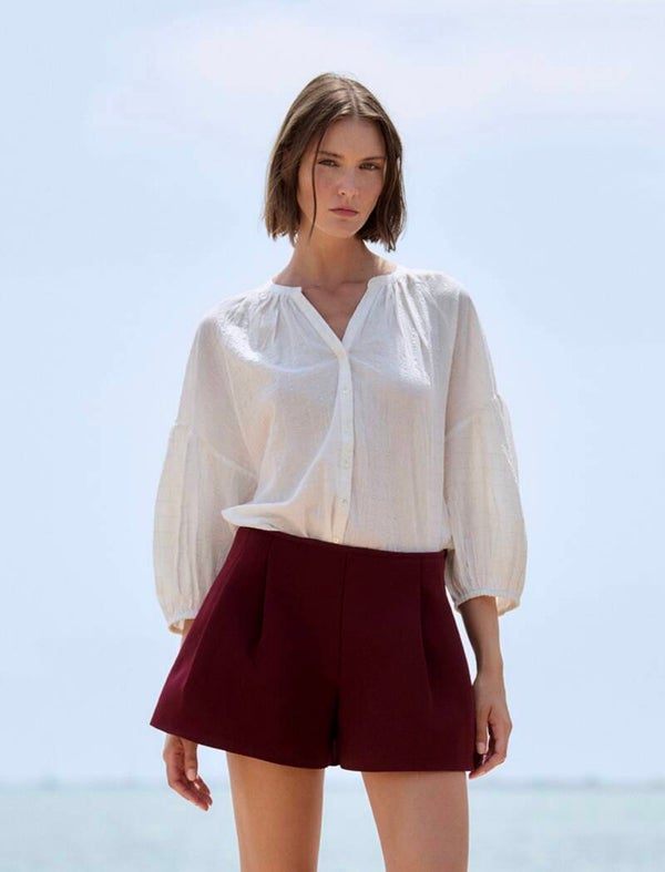 Blusa blanca lurex Sita Murt