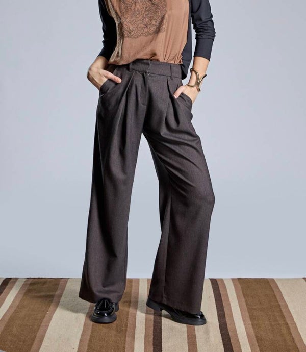 Pantalón ancho pinzas Alba Conde