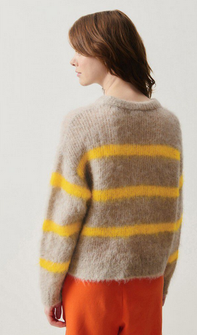 Jersey rayas topo/mostaza American Vintage