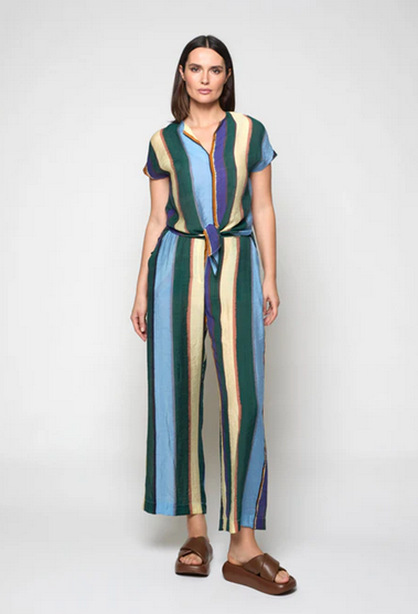 Pantalón rayas multicolor Mercedes de Miguel